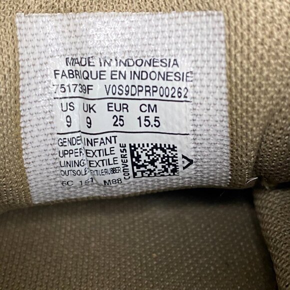 Converse Chuck Taylor All Star Navy and Black Infant Boys Size 9 - Picture 8 of 8